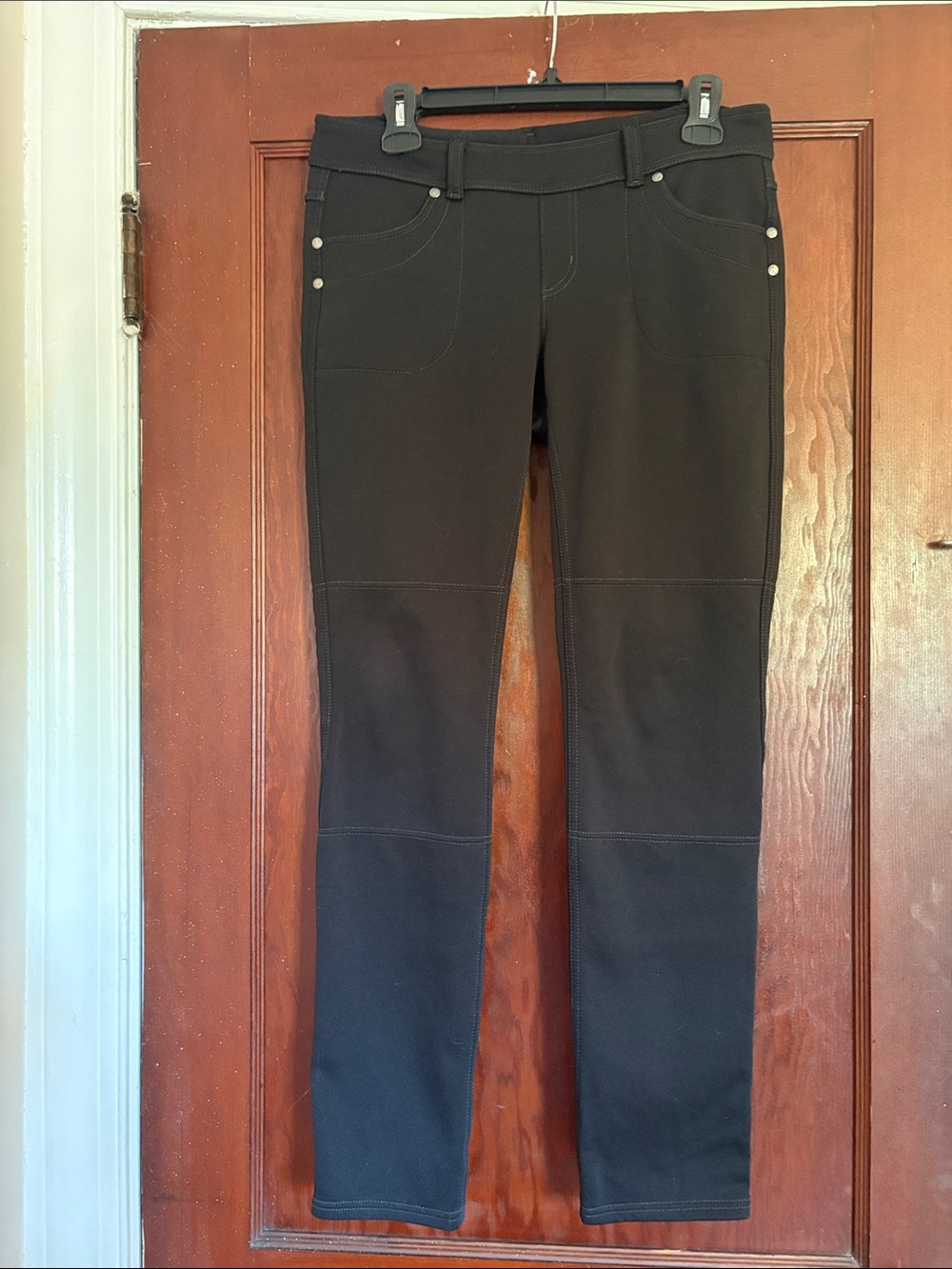 Athleta Black Skinny Pull-On Fleece Lined Ponte Pants